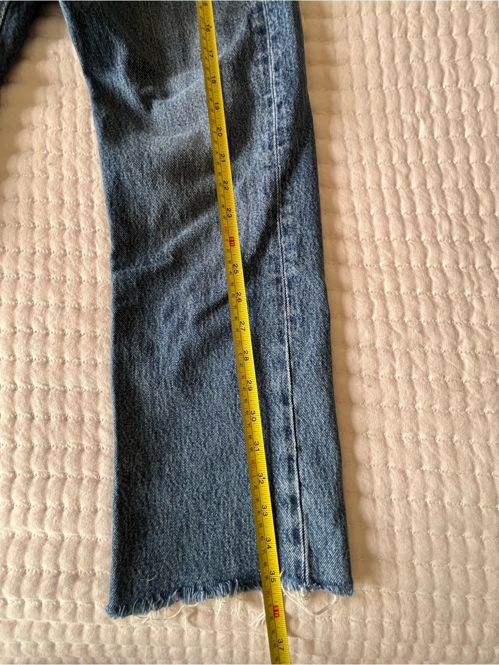 Agolde Women's 90s Pinch Waist Straight Leg Jeans in Dark Blue Denim 24 - Picture 8 of 8